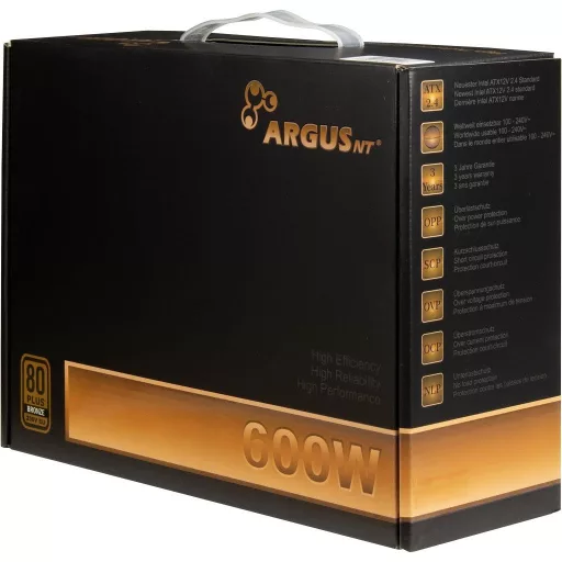 Inter-Tech Argus BPS-600 600 W 20+4 pin ATX ATX Fekete