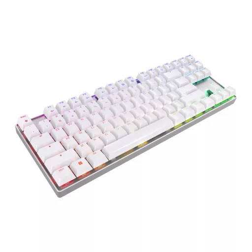 CHERRY MX 8.2 TKL Wireless RGB billentyűzet Játék USB + RF Wireless + Bluetooth QWERTZ Német Fehér