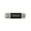 Intenso Twist Line USB flash meghajtó 128 GB USB Type-A / USB Type-C 3.2 Gen 1 (3.1 Gen 1) Antracit