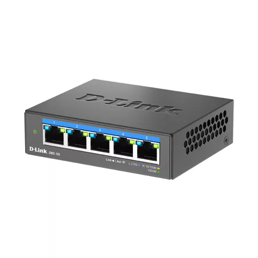 D-Link DMS-105 Beállítást nem igénylő (unmanaged) L2 2.5G Ethernet (100/1000/2500) Fekete
