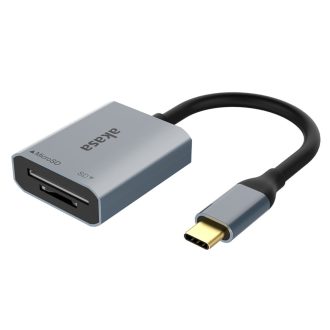   Akasa AK-CR-10BK kártyaolvasó USB 3.2 Gen 2 (3.1 Gen 2) Type-C Fekete, Ezüst