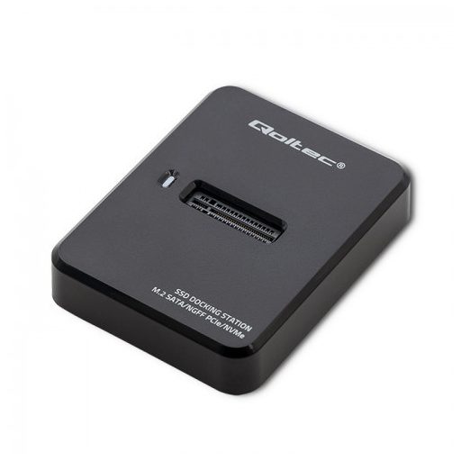 Qoltec 50313 tárolóegység burkolat Külső SSD ház Fekete M.2