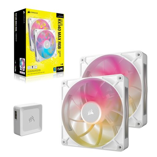 Corsair iCUE LINK RX140 MAX RGB 14 cm Fehér 2 db