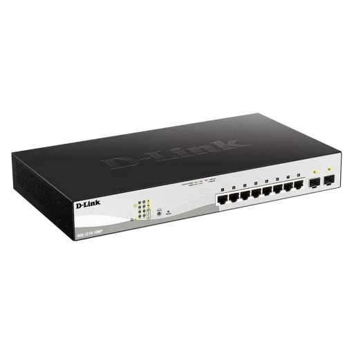 D-Link DGS-1210-10MP Vezérelt L2 Gigabit Ethernet (10/100/1000) Ethernet-áramellátás (PoE) támogatása Fekete, Szürke