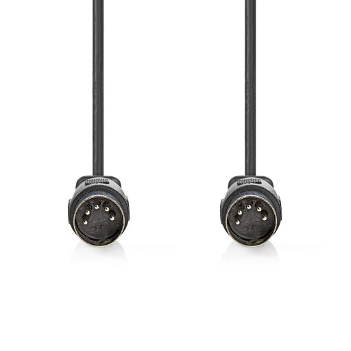 Nedis CAGL20000BK20 audio kábel 2 M DIN (5-pin) Fekete