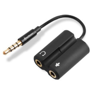 Sharkoon PMP35 audio kábel 0,12 M 3.5mm Fekete