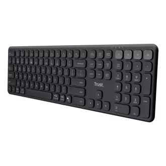   Trust Vaiya billentyűzet Univerzális USB + RF Wireless + Bluetooth Amerikai angol Fekete