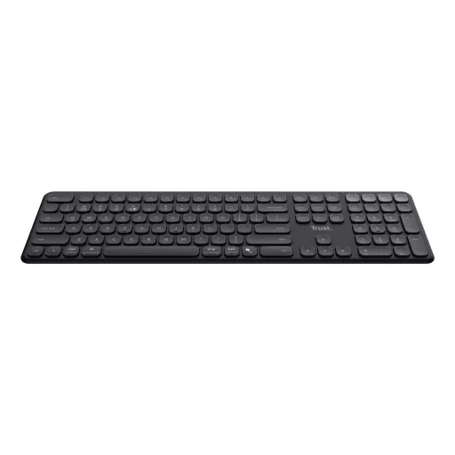 Trust Vaiya billentyűzet Univerzális USB + RF Wireless + Bluetooth Amerikai angol Fekete