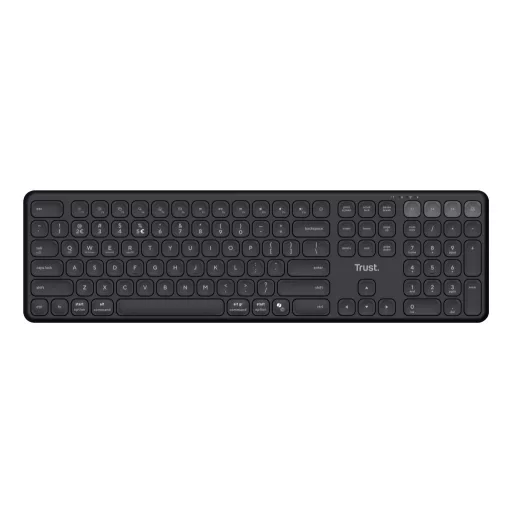 Trust Vaiya billentyűzet Univerzális USB + RF Wireless + Bluetooth Amerikai angol Fekete
