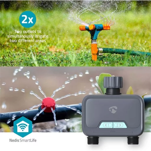 Nedis BTWV20GY okos Bluetooth® automata víz / locsolás vezérlő, elemes táp