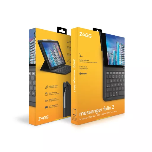 ZAGG Messenger Folio 2 Német Bluetooth Faszén
