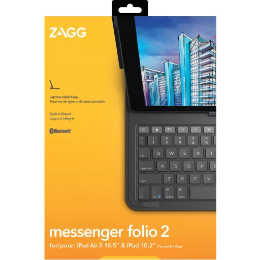 ZAGG Messenger Folio 2 Német Bluetooth Faszén