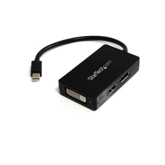   StarTech.com MDP2DPDVHD video átalakító kábel 0,15 M Mini DisplayPort DisplayPort + DVI-D + HDMI Fekete