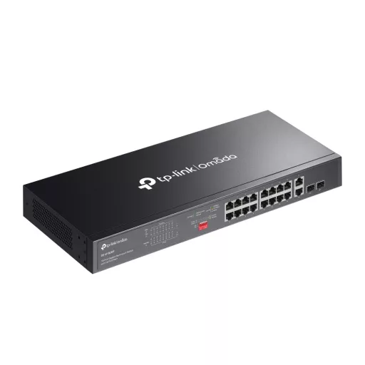 TP-Link Omada DS1018GMP hálózati kapcsoló Beállítást nem igénylő (unmanaged) Gigabit Ethernet (10/100/1000) Ethernet-áramellátás (PoE) támogatása 1U Fekete