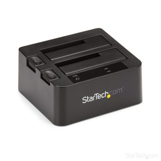   StarTech.com SDOCK2U313 dokkoló állomás tárolóegységhez USB 3.2 Gen 2 (3.1 Gen 2) Type micro-B Fekete