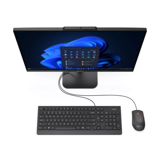 Lenovo V100 Intel® N N100 60,5 cm (23.8") 1920 x 1080 pixelek All-in-One számítógép 8 GB DDR4-SDRAM 256 GB SSD Windows 11 Pro Wi-Fi 6 (802.11ax) Fekete