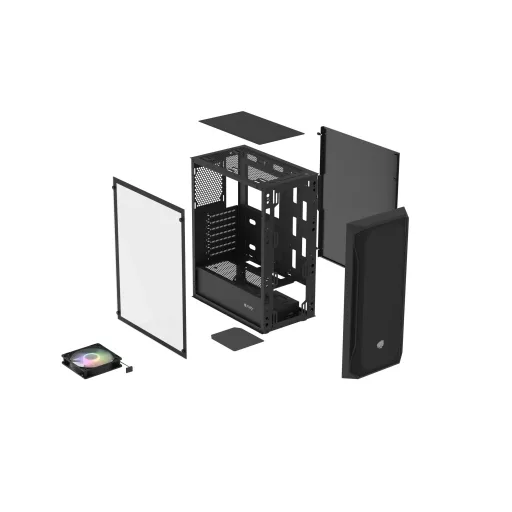 FURY Shobo SH4 RGB Midi Tower Fekete
