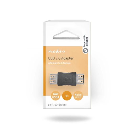 Nedis CCGB60900BK csatlakozó átlakító USB-A Fekete
