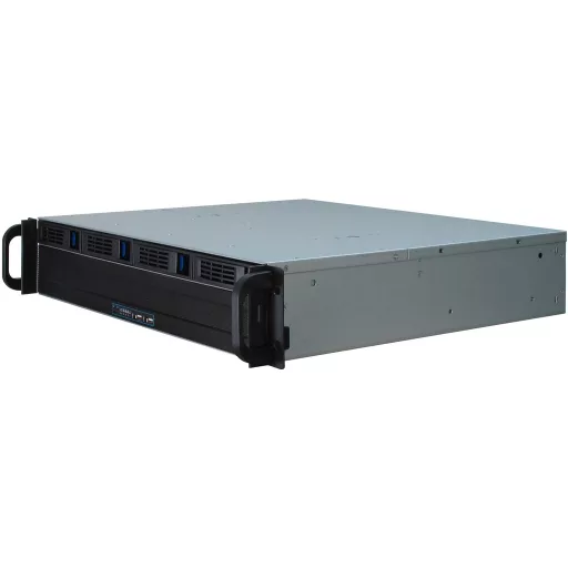 Inter-Tech IPC 2U-2404S Rack Fekete, Ezüst