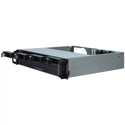 Inter-Tech IPC 2U-2404S Rack Fekete, Ezüst