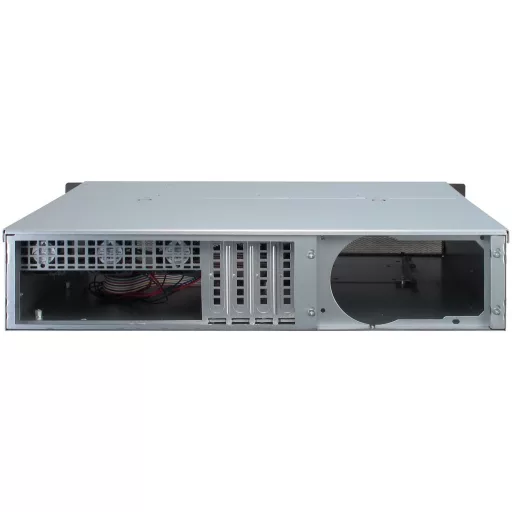 Inter-Tech IPC 2U-2404S Rack Fekete, Ezüst