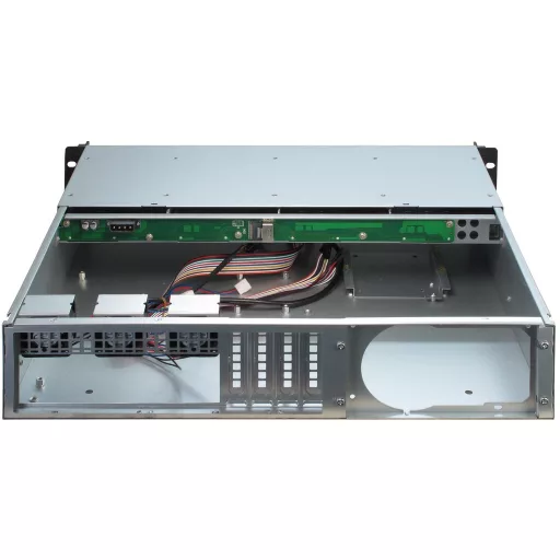 Inter-Tech IPC 2U-2404S Rack Fekete, Ezüst