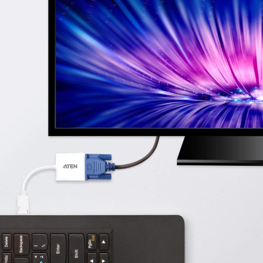 ATEN VC925-AT video átalakító kábel DisplayPort VGA (D-Sub) Fehér