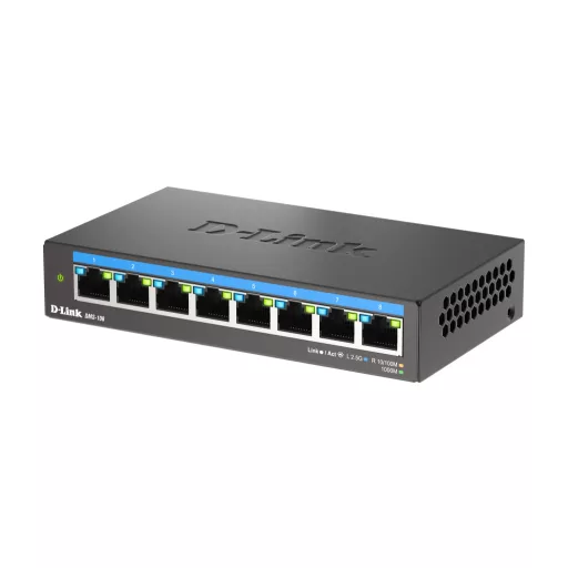 D-Link DMS-108 Beállítást nem igénylő (unmanaged) L2 2.5G Ethernet (100/1000/2500) Fekete