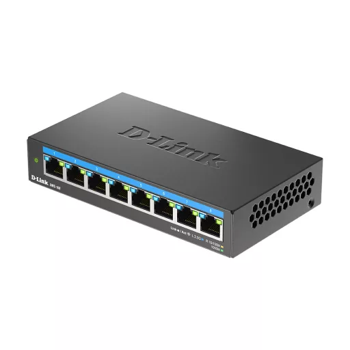 D-Link DMS-108 Beállítást nem igénylő (unmanaged) L2 2.5G Ethernet (100/1000/2500) Fekete
