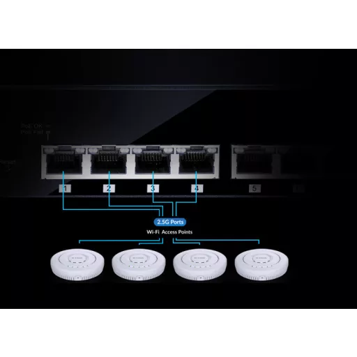 D-Link DMS-108 Beállítást nem igénylő (unmanaged) L2 2.5G Ethernet (100/1000/2500) Fekete
