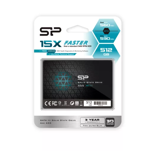 Silicon Power Ace A55 512 GB 2.5" Serial ATA III 3D TLC