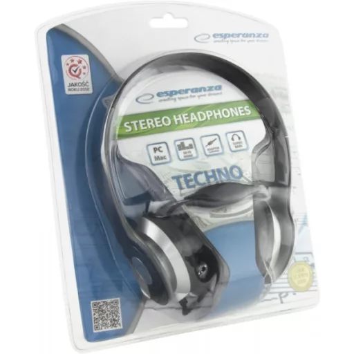 Esperanza EH145K fejhallgató és headset Vezetékes Fejpánt Zene Fekete