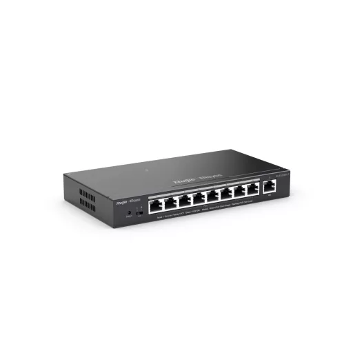 Ruijie Networks RG-ES209GC-P hálózati kapcsoló Vezérelt Gigabit Ethernet (10/100/1000) Ethernet-áramellátás (PoE) támogatása Fekete