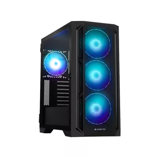 Chieftec PC- Gehäuse GA-01B-L-OP APEX LUMO Midi Tower Fekete
