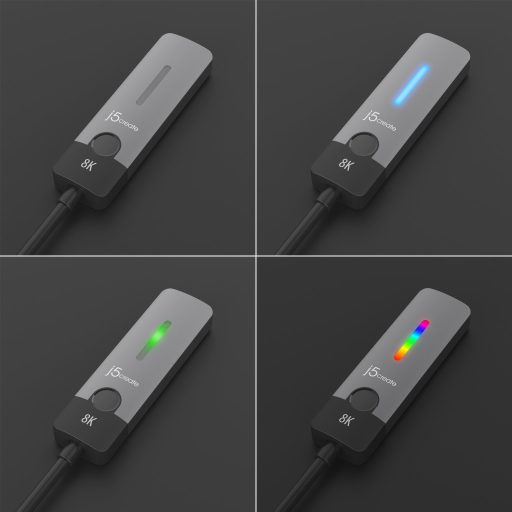 j5create JCA157 video átalakító kábel 0,1 M USB C-típus HDMI Fekete, Szürke