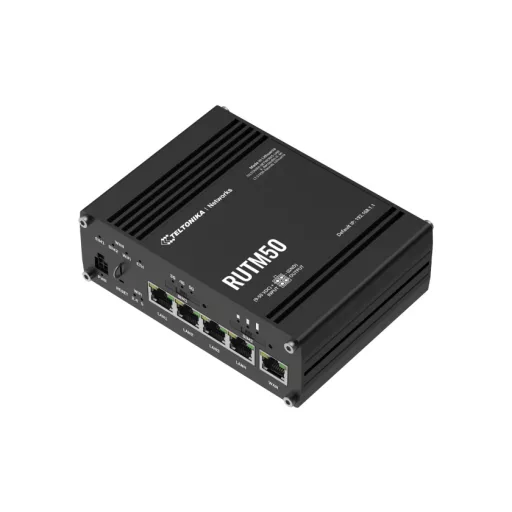 Teltonika RUTM50 vezetéknélküli router Gigabit Ethernet Kétsávos (2,4 GHz / 5 GHz) 5G Fekete