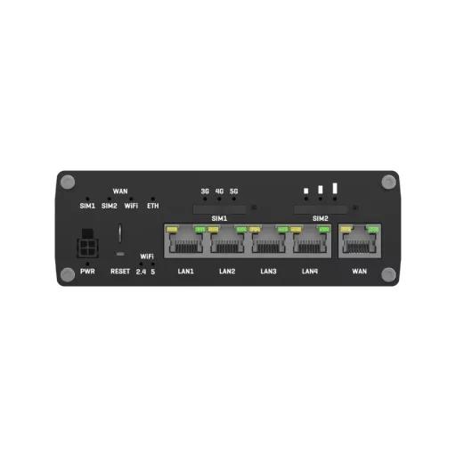 Teltonika RUTM50 vezetéknélküli router Gigabit Ethernet Kétsávos (2,4 GHz / 5 GHz) 5G Fekete