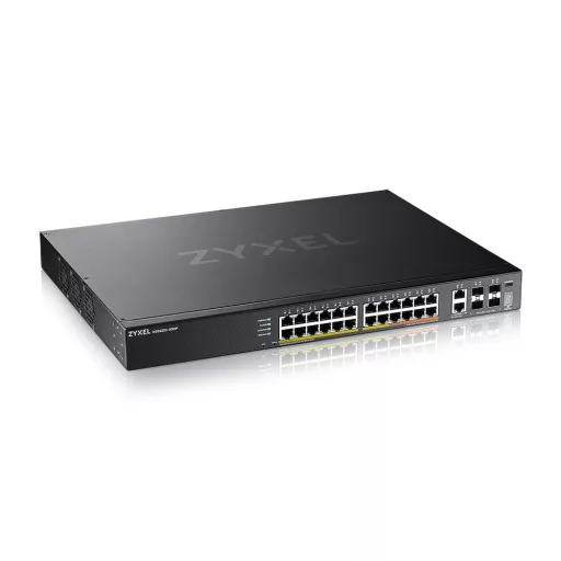 Zyxel XGS2220-30HP Vezérelt L3 Gigabit Ethernet (10/100/1000) Ethernet-áramellátás (PoE) támogatása Fekete