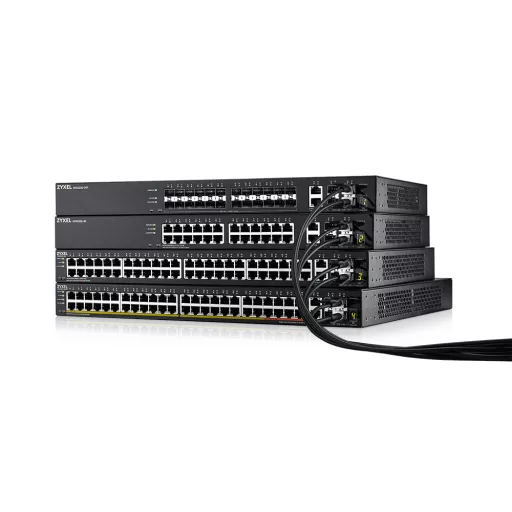 Zyxel XGS2220-30HP Vezérelt L3 Gigabit Ethernet (10/100/1000) Ethernet-áramellátás (PoE) támogatása Fekete