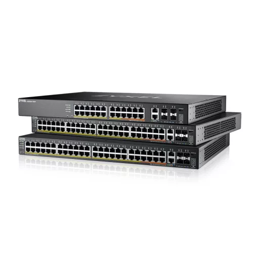 Zyxel XGS2220-30HP Vezérelt L3 Gigabit Ethernet (10/100/1000) Ethernet-áramellátás (PoE) támogatása Fekete