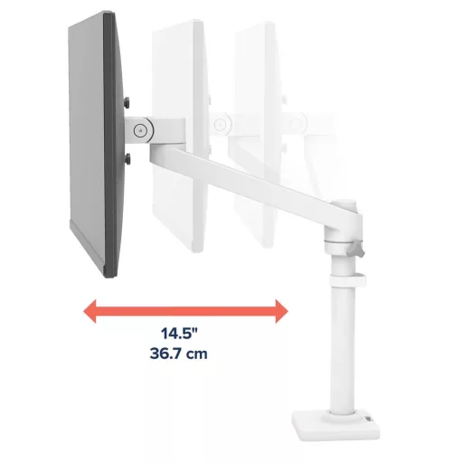 Ergotron NX Series NX MONITOR ARM WHITE 86,4 cm (34") Asztali Fekete, Fehér