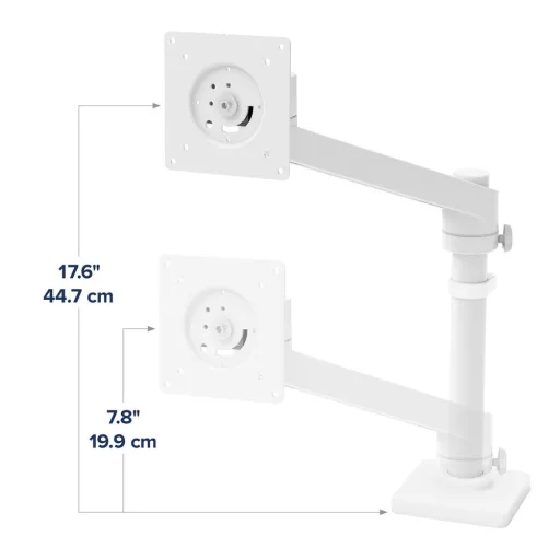 Ergotron NX Series NX MONITOR ARM WHITE 86,4 cm (34") Asztali Fekete, Fehér
