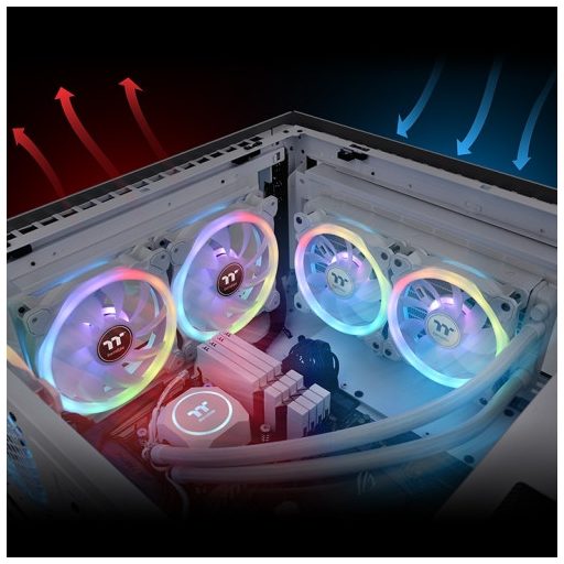 Thermaltake SWAFAN 14 RGB Radiator Fan TT Premium Edition White Számítógép ház Hűtő 14 cm Fehér 3 db