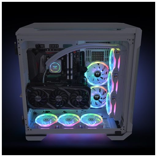 Thermaltake SWAFAN 14 RGB Radiator Fan TT Premium Edition White Számítógép ház Hűtő 14 cm Fehér 3 db