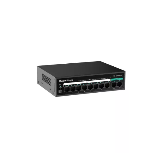 Ruijie Networks RG-ES110FG-P hálózati kapcsoló Beállítást nem igénylő (unmanaged) L2 Fast Ethernet (10/100) Ethernet-áramellátás (PoE) támogatása