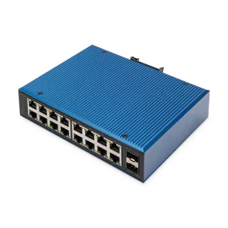   Digitus DN-651138 hálózati kapcsoló Beállítást nem igénylő (unmanaged) Gigabit Ethernet (10/100/1000) Fekete, Kék