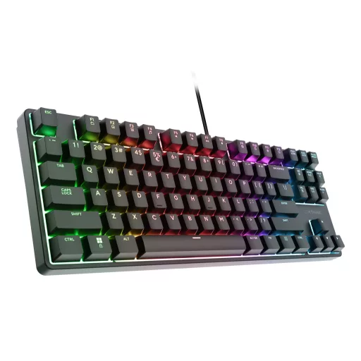Trust 26135 billentyűzet Játék USB QWERTZ Német Fekete