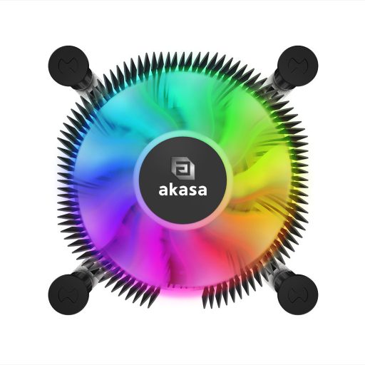 Akasa AK-CC6615BP01 számítógépes hűtőrendszer Processzor Hűtő Fekete 1 db