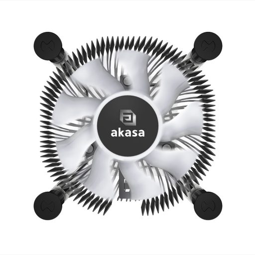 Akasa AK-CC6615BP01 számítógépes hűtőrendszer Processzor Hűtő Fekete 1 db