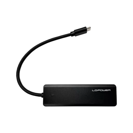 LC-Power LC-HUB-U3-4-C hálózati csatlakozó USB 3.2 Gen 2 (3.1 Gen 2) Type-A 10000 Mbit/s Fekete